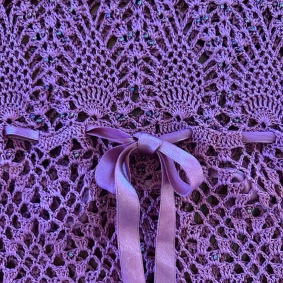 Vintage Betsey Johnson New York Crochet Top - Picture 2 of 9